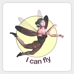 I can fly fairy faerie elf dragonfly wings flying Sticker